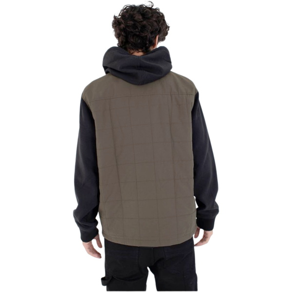 2026 Hurley Mens Santa Cruz Quilted Hooded Jacket HFA25MMJK04031 - Cargo